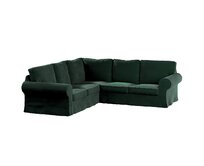 Dekoria Potah na pohovku IKEA Ektorp rohová, tmavá lesní zeleň, pohovka Ektorp rohová, Velvet, 704-25