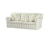 Dekoria Potah na pohovku IKEA Tomelilla rozkládací, režný podklad, světle modré pásky, pohovka Tomelilla rozkládací, Avignon, 129-66
