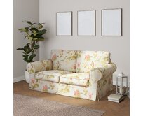 Dekoria Potah na pohovku IKEA Ektorp 2-místná rozkládací NOVÝ MODEL 2012, květy na modrým tle, Ektorp 2-m rozkl. od 2012, Londres, 143-86
