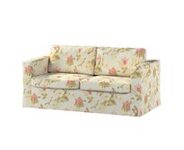 Dekoria Potah na pohovku IKEA Karlstad 2-místná , nerozkládací, dlouhý, květy na modrým tle, pohovka Karlstad 2-místná, Londres, 143-86