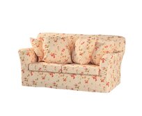 Dekoria Potah na pohovku IKEA Tomelilla 2-místná nerozkládací, na krémovém podkladu červené, oranžové a růžové květy, pohovka Tomelilla 2-místná, Londres, 143-88