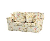 Dekoria Potah na pohovku IKEA Tomelilla 2-místná nerozkládací, květy na modrým tle, pohovka Tomelilla 2-místná, Londres, 143-86