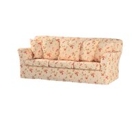 Dekoria Potah na pohovku IKEA Tomelilla 3-místná nerozkládací, na krémovém podkladu červené, oranžové a růžové květy, pohovka Tomelilla 3-místná, Londres, 143-88