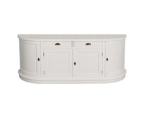 Dekoria Komoda zaoblená 4-dveřová + 2 zásuvky Brighton, 210 cmx50 cmx86 cm