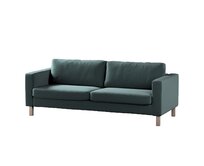 Dekoria Potah na pohovku IKEA  Karlstad 3-místná, nerozkládací, krátký, tlumená smaragdová, pohovka Karlstad 3-místná, Ingrid, 705-36