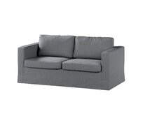 Dekoria Potah na pohovku IKEA Karlstad 2-místná , nerozkládací, dlouhý, tmavě šedý melanž, pohovka Karlstad 2-místná, Amsterdam, 704-47