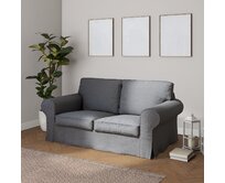 Dekoria Potah na pohovku IKEA  Ektorp 2-místná, rozkládací, STARÝ MODEL, tmavě šedý melanž, pohovka Ektorp 2-místná rozkládací, Amsterdam, 704-47