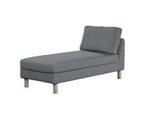 Dekoria Potah na šezlong IKEA Karlstad samostatný, krátký, tmavě šedý melanž, Potah na šezlong Karlstad samostatný, Amsterdam, 704-47