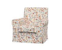 Dekoria Potah na křeslo IKEA Ektorp Jennylund, oranžovo-zelená, kØeslo Ektorp Jennylund, Cosy Home, 145-12