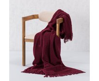 Dekoria Pléd Boucle 140x200cm red wine, 140 x 200 cm