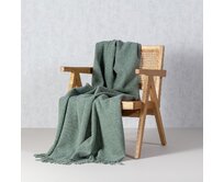 Dekoria Pléd Zelandia 140x200cm melange smoke green, 140 x 200 cm