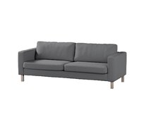 Dekoria Potah na pohovku IKEA Karlstad, 3-místná, rozkládací, tmavě šedá, Potah na Karlstad, 3-místná, rozkládací, Teddy, 702-83