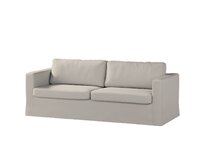 Dekoria Potah na pohovku IKEA Karlstad 3-místná, nerozkládací, dlouhý, světle bežová, pohovka Karlstad 3-místná, Teddy, 702-81