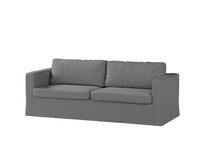 Dekoria Potah na pohovku IKEA Karlstad 3-místná, nerozkládací, dlouhý, tmavě šedá, pohovka Karlstad 3-místná, Teddy, 702-83