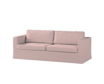 Dekoria Potah na pohovku IKEA Karlstad 3-místná, nerozkládací, dlouhý, růžová, pohovka Karlstad 3-místná, Teddy, 702-84