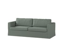 Dekoria Potah na pohovku IKEA Karlstad 3-místná, nerozkládací, dlouhý, zelená, pohovka Karlstad 3-místná, Teddy, 702-85