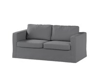 Dekoria Potah na pohovku IKEA Karlstad 2-místná , nerozkládací, dlouhý, tmavě šedá, pohovka Karlstad 2-místná, Teddy, 702-83
