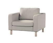 Dekoria Potah na křeslo IKEA Karlstad, krátký, světle bežová, potah na křeslo Karlstad krátký, Teddy, 702-81