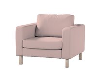 Dekoria Potah na křeslo IKEA Karlstad, krátký, růžová, potah na křeslo Karlstad krátký, Teddy, 702-84