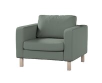 Dekoria Potah na křeslo IKEA Karlstad, krátký, zelená, potah na křeslo Karlstad krátký, Teddy, 702-85