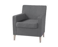 Dekoria Potah na křeslo IKEA Karlstad, tmavě šedá, Potah na křeslo Karlstad, Teddy, 702-83