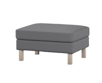 Dekoria Potah na podnožku IKEA Karlstad, tmavě šedá, potah na podnožku Karlstad, Teddy, 702-83