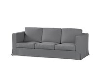 Dekoria Potah na pohovku IKEA Karlanda 3-místná nerozkládací, dlouhý, tmavě šedá, pohovka Karlanda 3-místná, Teddy, 702-83