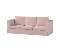Dekoria Potah na pohovku IKEA Karlanda 3-místná nerozkládací, dlouhý, růžová, pohovka Karlanda 3-místná, Teddy, 702-84