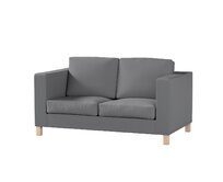 Dekoria Potah na pohovku IKEA Karlanda 2-místná, krátký, tmavě šedá, pohovka Karlanda 2-místná, Teddy, 702-83