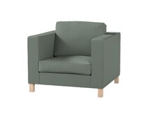 Dekoria Potah na křesko IKEA Karlanda, krátký, zelená, Potah na křeslo Karlanda, Teddy, 702-85
