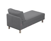 Dekoria Potah na šezlong IKEA Karlstad samostatný, krátký, tmavě šedá, Potah na šezlong Karlstad samostatný, Teddy, 702-83