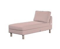 Dekoria Potah na přídavný šezlong IKEA Karlstad, krátký, růžová, Potah na přídavný šezlong Karlstad, Teddy, 702-84