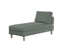 Dekoria Potah na přídavný šezlong IKEA Karlstad, krátký, zelená, Potah na přídavný šezlong Karlstad, Teddy, 702-85