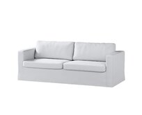 Dekoria Potah na pohovku IKEA Karlstad 3-místná, nerozkládací, dlouhý, bílá, pohovka Karlstad 3-místná, Teddy, 702-80