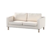 Dekoria Potah na pohovku IKEA Karlstad 2-místná, nerozkládací, krátký, smetanově bílá, pohovka Karlstad 2-místná, Etna, 705-01