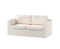 Dekoria Potah na pohovku IKEA Karlstad 2-místná , nerozkládací, dlouhý, smetanově bílá, pohovka Karlstad 2-místná, Etna, 705-01