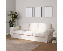 Dekoria Potah na pohovku IKEA Ektorp 3-místná, rozkládací STARÝ MODEL PIXBO, smetanově bílá, pohovka Ektorp 3-místná rozkládací, Etna, 705-01