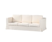 Dekoria Potah na pohovku IKEA Karlanda 3-místná nerozkládací, dlouhý, smetanově bílá, pohovka Karlanda 3-místná, Etna, 705-01