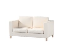Dekoria Potah na pohovku IKEA Karlanda 2-místná, krátký, smetanově bílá, pohovka Karlanda 2-místná, Etna, 705-01