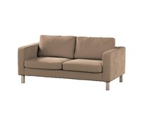 Dekoria Potah na pohovku IKEA Karlstad 2-místná, nerozkládací, krátký, béžová, pohovka Karlstad 2-místná, Velvet, 704-35