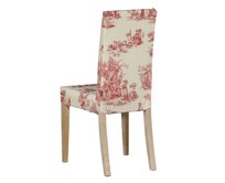 Dekoria Potah na židli IKEA Harry, krátký, pozadí režné, červené postavy, židle Harry, Avignon, 132-15