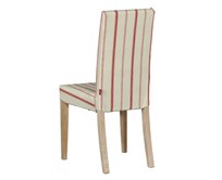 Dekoria Potah na židli IKEA Harry, krátký, režný podklad, červené pásky, židle Harry, Avignon, 129-15