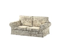 Dekoria Potah na pohovku IKEA Ektorp 2-místná, rozkládací, STARÝ MODEL, ecru pozadí, béžové postavy, pohovka Ektorp 2-místná rozkládací, Avignon, 144-53