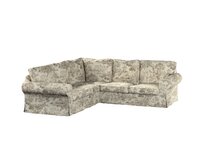 Dekoria Potah na pohovku IKEA Ektorp rohová, ecru pozadí, béžové postavy, pohovka Ektorp rohová, Avignon, 144-53