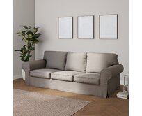 Dekoria Potah na pohovku IKEA Ektorp 3-místná rozkládací, NOVÝ MODEL 2013, antracitová , Ektorp 3-m rozkládací, od 2013, Edinburgh, 115-77