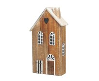 Dekoria Dekorace Sněhový domeček 25cm přírodní, 14 x 6 x 25 cm