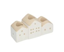 Dekoria Svícen Hauses 13x5x7cm white, 13 x 5 x 7 cm