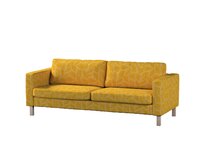 Dekoria Potah na pohovku IKEA  Karlstad 3-místná, nerozkládací, krátký, med, pohovka Karlstad 3-místná, Cosy Home, 144-88