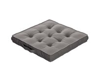 Dekoria Sedák Kuba s úchytem 40x40x6cm nebo 50x50x10cm, holubí šeď, 40 x 40 x 6 cm, Velvet, 704-11