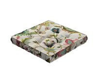Dekoria Sedák Kuba s úchytem 40x40x6cm nebo 50x50x10cm, květy na světlém podkladu, 50 x 50 x 10 cm, Londres, 122-00